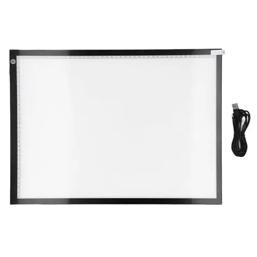 Produktbild: Stufenlos Dimmbare A3-LED-Kopiertafel mit Speicherfunktion, USB-betriebenes Pad für Künstler, Zeichnen, Skizzieren, Animationen, Betrachten von Röntgendias und Negativen,