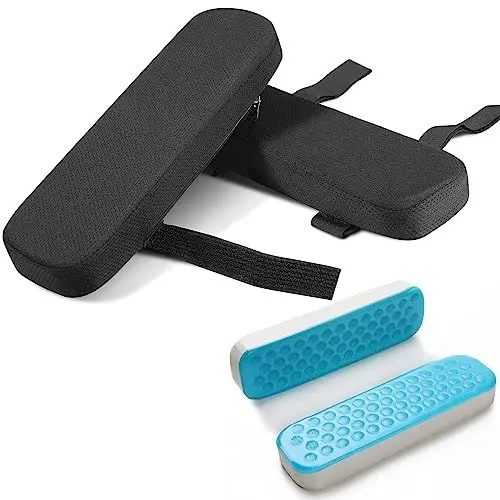 Produktbild: Stuhl Armlehne Kühlgel Kissen Ellbogen Kissen Druckentlastung Bürostuhl Gaming Stuhl Armlehne mit Memory Foam Armlehne Pads 2