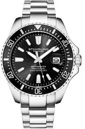 Produktbild: Stuhrling Original Herren Taucheruhr - Pro Sport Taucher mit verschraubter Krone und wasserdicht bis 330 Ft. - Analoges Zifferblatt, Quarzwerk - Depthmaster Uhren für Herren Kollektion