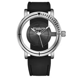 Produktbild: Stuhrling Sniper 3915 Quarzuhr, 42 mm Gehäuse, klassischer Flieger mit Kautschukarmband