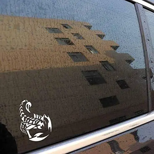 Produktbild: Stukk Stickers Wild Scorpion Band Symbol Spaß Fenster Stoßfänger Aufkleber Vinyl Aufkleber 12,7 cm x 17,7 cm - Weiß