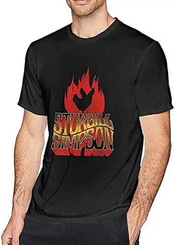 Produktbild: Sturgill Simpson Classical Men's Short Sleeve T-Shirts Tops Man's Leisure Crew Neck Shirts Size XXL