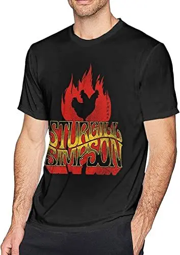 Produktbild: stur-Gill Simp-Son Men's Round Neck T-Shirt Short Sleeve Top Pure Cotton T-Shirt Pullover T-Shirts & Hemden(X-Large)