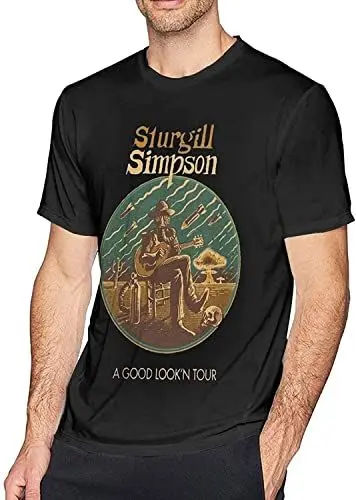 Produktbild: stur-Gill Simp-Son Men's Round Neck T-Shirt Short Sleeve Top Pure Cotton T-Shirt Pullover T-Shirts & Hemden(Small)