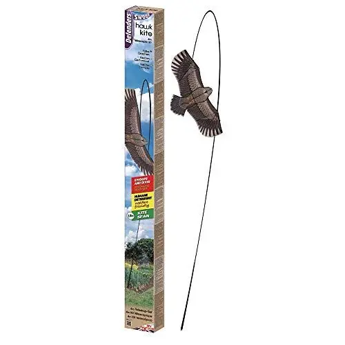 Produktbild: STV International Defenders Effektive Vogelscheuche, Design: Falke, kommt mit 4-m-Teleskopstange, schützt Garten & Gebäude