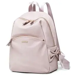 Produktbild: Stylish Rucksack für Damen Mädchen Lässig ReiseRucksack Tagesrucksack Mini Rucksack Handtasche Nylon-Buchtasche (Rosa)