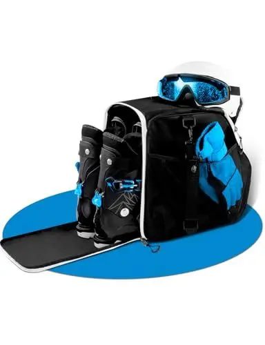 Produktbild: STYNGARD Schlittschuhtasche Damen & Herren Schlittschuhe Tasche mit Helmfach (40 L) - Tasche für Schlittschuhe mit extra Stauraum für Helm und Skizubehör - Modell ISCHGL
