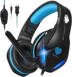 Produktbild: Stynice Gaming Headset mit Mikrofon für Xbox One / PS4 / PS5 / PC/Nintendo Switch - Stereo Surround Kopfhörer mit Kabel und LED - Noise Cancelling Gamer Headphones