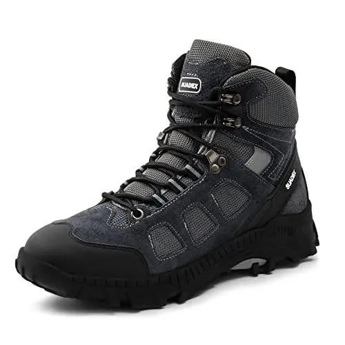 Produktbild: SUADEX Arbeitsschuhe Herren Sicherheitsschuhe Damen Winter Hoch Sicherheitsstiefel Arbeitsschutzschuhe Stahlkappenschuhe mit Stahlkappe 38 EU Grau