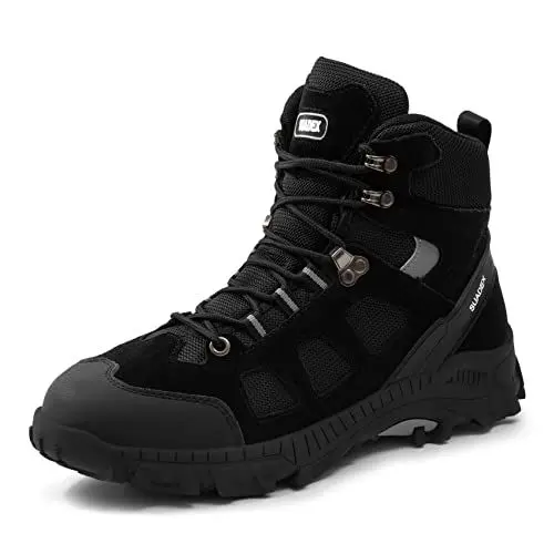 Produktbild: SUADEX Arbeitsschuhe Herren Sicherheitsschuhe Damen Winter Hoch Sicherheitsstiefel Arbeitsschutzschuhe Stahlkappenschuhe mit Stahlkappe 39 EU Schwarz