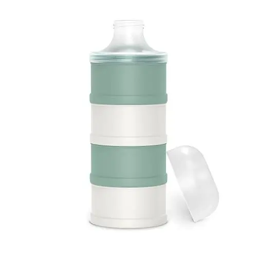 Produktbild: Suavinex, Milchpulver Portionierer Baby, Milchpulver- und Getreidespender, mit 4 Fächern, Schraubverschluss und Spenderteil. Spülmaschinenfest. Grün