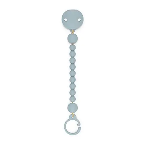Produktbild: Suavinex, Schnullerkette aus Silikon, Schnullerband, für Babys +0 Monate, Weiche und Flexible, Einteiliges Design, Colour Essence Blau