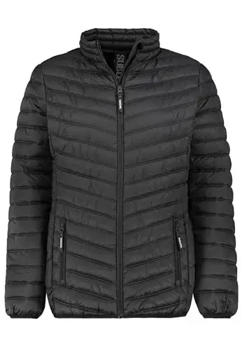 Produktbild: Sublevel Damen Frühlings Jacke Steppjacke Übergangsjacke Stehkragen, Farbe:Schwarz, Größe:M 38