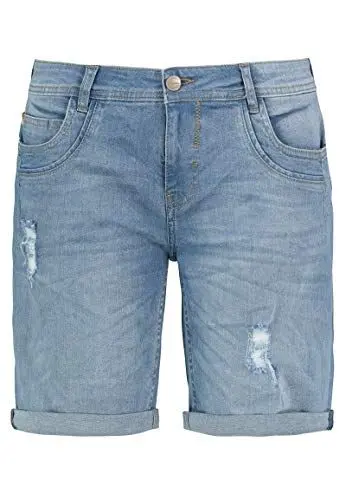 Produktbild: Sublevel Damen Jeans Bermuda Shorts Kurze Hose Stretch Light-Blue S
