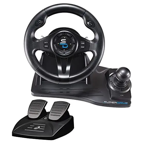 Produktbild: SUBSONIC Superdrive - Rennlenkrad GS550 Racing Wheel lenkräd mit Pedalen, paddels, Schalthebel und Vibration für Xbox Serie X/S, PS4, Xbox One, PC (programmierbar für alle Spiele)