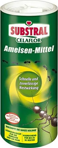 Produktbild: Substral Celaflor Ameisen-Mittel, staubfreies Ködergranulat, sehr gute Lockwirkung und zuverlässige Nestwirkung, 300g, grün