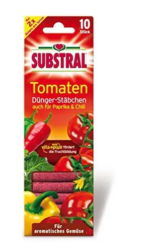 Produktbild: Substral Dünger-Stäbchen für Tomaten, Chili, Peperoni, Gurken, Zucchini und Paprika, etc., mit Langzeitwirkung, 10 St.