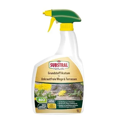 Produktbild: Substral Naturen Grundstoff Acetum, 1L Spray, unterstützt die Unkrautbeseitigung auf Wegen, Terrassen oder Hauszufahrten, Grün