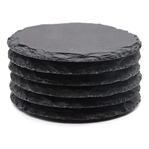Produktbild: Sudemota 6er-Pack 4 Runde Rock-Getränkeuntersetzer, Große Tassenuntersetzer mit Kratzfester Unterseite