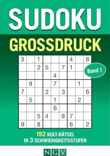 Produktbild: Sudoku Großdruck - Band 1: 192 Kult-Rätsel in 3 Schwierigkeitsstufen