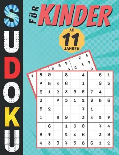 Produktbild: sudoku für kinder ab 11 jahren: 200 Sudokus Rätsel drei Ebenen mit lösung, Gezielt Merkfähigkeit und logisches Denken verbessern, konzentrationsspiele für kinder, Geschenk für Mädchen und Jungen
