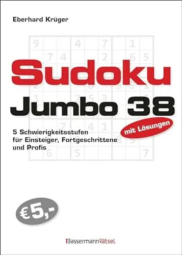 Produktbild: Sudokujumbo 38: 5 Schwierigkeitsstufen - für Einsteiger, Fortgeschrittene und Profis