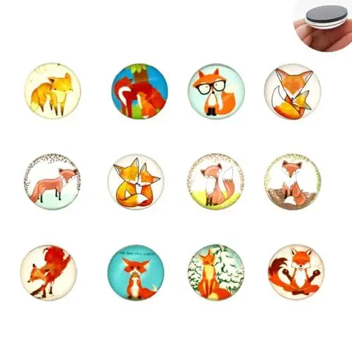 Produktbild: SüßE Tiere KüHlschrankmagnete Fuchs Figur, 10 StüCke KüHlschrankmagnete Mit SüßEr Katze, Kristall-Glas, FüR BüRo-SchräNke, Whiteboards, Fotos, SchöNe Dekorative Magnete FüR Zuhause(Fuchs)