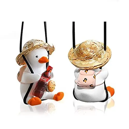 Produktbild: Süße Schaukel Ente Dekor, Schaukel Ente Auto Rückspiegel Anhänger, Auto Anhänger Swinging Duck Hängendes Ornament, Auto Ente Autospiegel Hängendes Zubehör, Auto Anhänger für Spiegel
