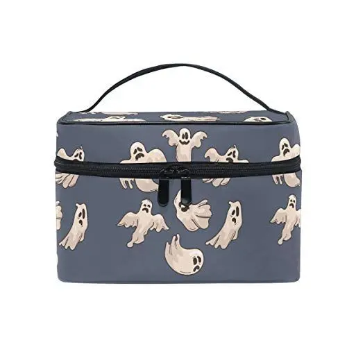 Produktbild: Süßer Halloween Zuckerschädel Kosmetiktasche für Frauen Schminktasche Große Mädchen Damen Make Up Taschen Kulturbeutel