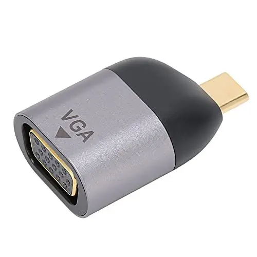 Produktbild: suick USB C zu VGA Konverter, Full High Definition USB C zu VGA Adapter Aluminium Material 1920x1200 für Laptop für Desktop