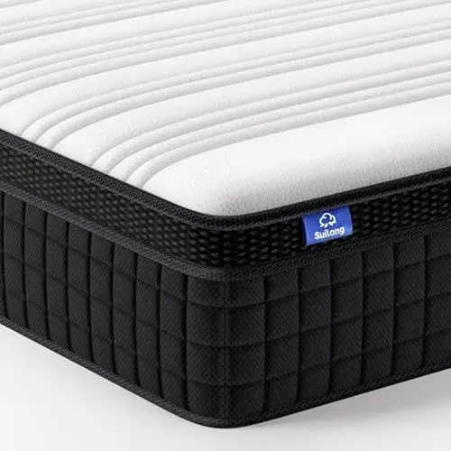 Produktbild: SuiLong Matratze 160x200 Härtegrad H3 H4 Mittelfest Höhe 25cm Federkernmatratze Öko-Tex Zertifiziert Orthopädische Taschenfederkernmatratz mit Komfortschaum für Kinder und Erwachsene
