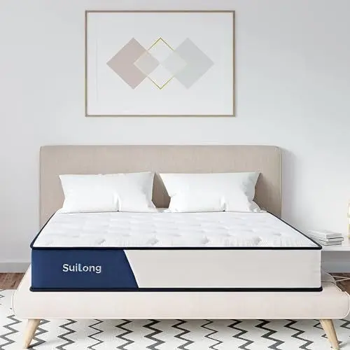 Produktbild: SuiLong Premium Matratze 140x200 5-Zonen Taschenfederkernmatratze Produziert mit Besteht aus Taschenfederkern & Komfortabler Memory-Schaum,Ergonomie - Härte H3 H4(höhe 25cm)