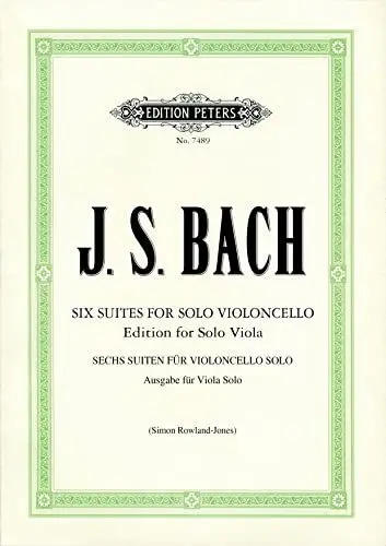Produktbild: Suiten für Violoncello solo BWV 1007-1012 -Übertragung für Viola solo-: Noten für Viola solo
