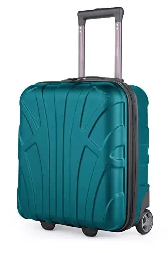 Produktbild: suitline - Kleiner Koffer 45x36x20 cm, Easyjet Freigepäck Underseat Handgepäck, Bordgepäck Trolley leicht, 30 Liter, ABS Hartschale, Aquagrün