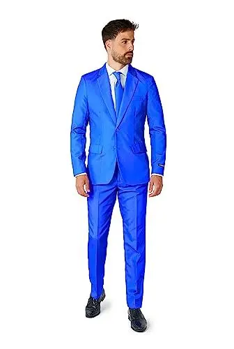Produktbild: Suitmeister Partykostüme für Herren - Einfarbiger Anzug für Kostüme für Karneval, Halloween-Partys und Themenpartys - Blau - Größe M