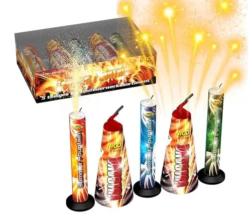 Produktbild: Summer Fountains - 5-teiliges Gartenfeuerwerkssortiment