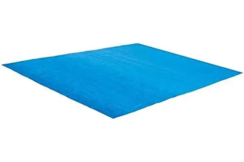 Produktbild: Summer Waves Bodenmatte, 3,3 x 3,3 m, für den Außenbereich, stoßdämpfend, gegen Verschleiß, Reibung und Imperfektionen des Bodens – quadratische Form – Blau 11064
