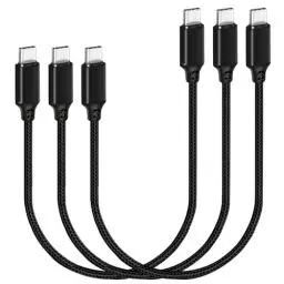 Produktbild: SUMPK 240W USB C Kabel 30cm, Short USB C auf USB C Kabel Kompatibel für iPhone 15/15 Plus/15 Pro Max, MacBook Pro/Air, iPad Pro/Air, Dell XPS