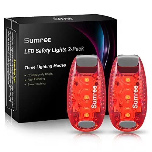 Produktbild: Sumree LED Blinklicht Schulranzen Sicherheitslicht 2er Set, Clip Sicherheit Licht Kinderwagen Licht Lauflicht Haustier Licht für Kinder Rucksack, Hunde Leuchtanhänger, Katzen, Jogger, Kinderwagen