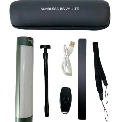 Produktbild: Sunblesa Wiederaufladbare wasserdichte magnetische Fernbedienung Karpfenangeln Bivvy Light IR lite mit Bankstick-Lichtadapter Powerbank-Funktion