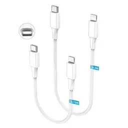 Produktbild: Sundix USB C auf Lightning Kabel Kurz-2Pack 0.15m+0.3m, iPhone Ladekabel MFi Zertifiziert Power Delivery USB C Kabel für iPhone 14/12/13/13 Pro Max/mini/12 Pro/12 mini/11/XR/XS/X/8/8P