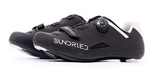 Produktbild: SUNDRIED Mens Pro Rennradschuhe verwenden mit Klampen MTB, Spin Cycle, Innen Reiten Rennrad (UK10, Schwarz)