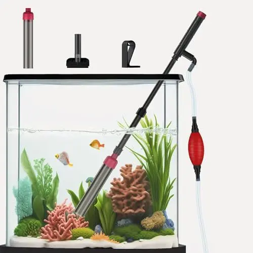 Produktbild: Suness Aquarium Kiesreiniger,Aquarium Wasserwechsel Fischtank Kiesreiniger 3 in 1 Siphon Staubsauger Kit für schnelle Wasserwechsel Reinigungssand