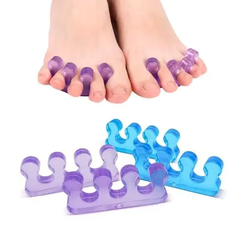 Produktbild: SUNFATT 4 Stück Zehentrenner Pediküre - Zehenspreizer - Zehenspreizer Hallux Valgus,Nagellack - Wiederholbare waschbare Silikon toe spacer