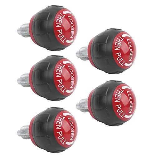 Produktbild: SUNFECILI 50 X 45 Mm, 5 Stück, Fitness-Pop-Pull-Pin-Knopf, Hochwertiger Gym-Pin-Ersatz, Geeignet für Verschiedene Fitnessgeräte, Einschließlich Heimtrainer, Hantelbänke, M16-Gewindegröße