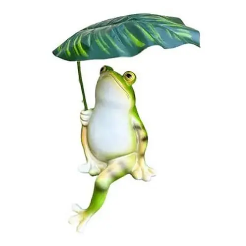 Produktbild: SUNFECILI Grüner Frosch-Dekor, Blätter, Coole Simulierte Frosch-Ornamente, Fischteich, Aquarium, Mikro-Landschaftslayout, Landschaftsbau, Zuhause, Balkon, Garten, Kunsthandwerk, Tierkunst,