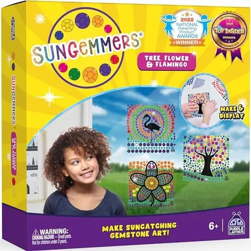 Produktbild: SUNGEMMERS Sonnenfänger Bastelset für Kinder, Kreative Geschenke für Mädchen ab 7 Jahren, Kreativset für Kinder ab 6, Bastelsachen und Spielzeug