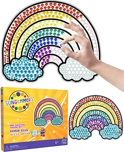 Produktbild: PURPLE LADYBUG SunGemmers Sonnenfänger Mosaik Bastelset - Fensterbilder für Kinder, Geschenke für Mädchen und Jungen im Alter von 6-12 Jahren - Bastelset für Mädchen ab 10 Jahren