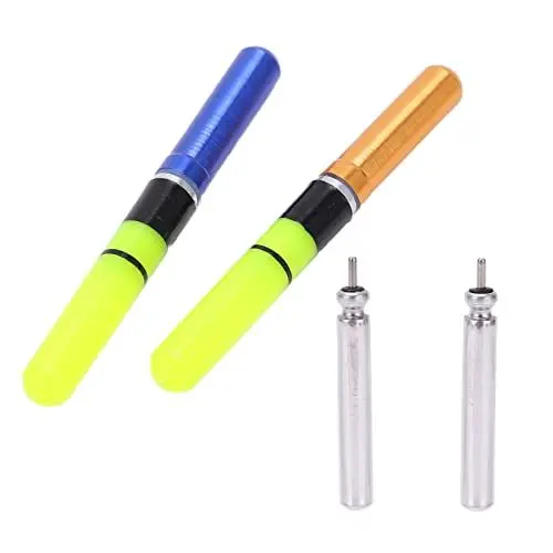 Produktbild: SUNGOOYUE 2 Stück Glühendes Licht Angeln Schwimmt Bobber, LED CR322 18mAh Elektronische Leicht zu Erkennen Nachtlicht Angeln Bobber
