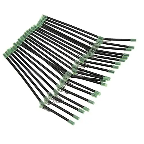 Produktbild: SUNGOOYUE Anti Booms Tube, 20pcs Feeder Boom mit Snaps Tube Balance Connector Angelzubehör(Schwarzer Kunststoff)
